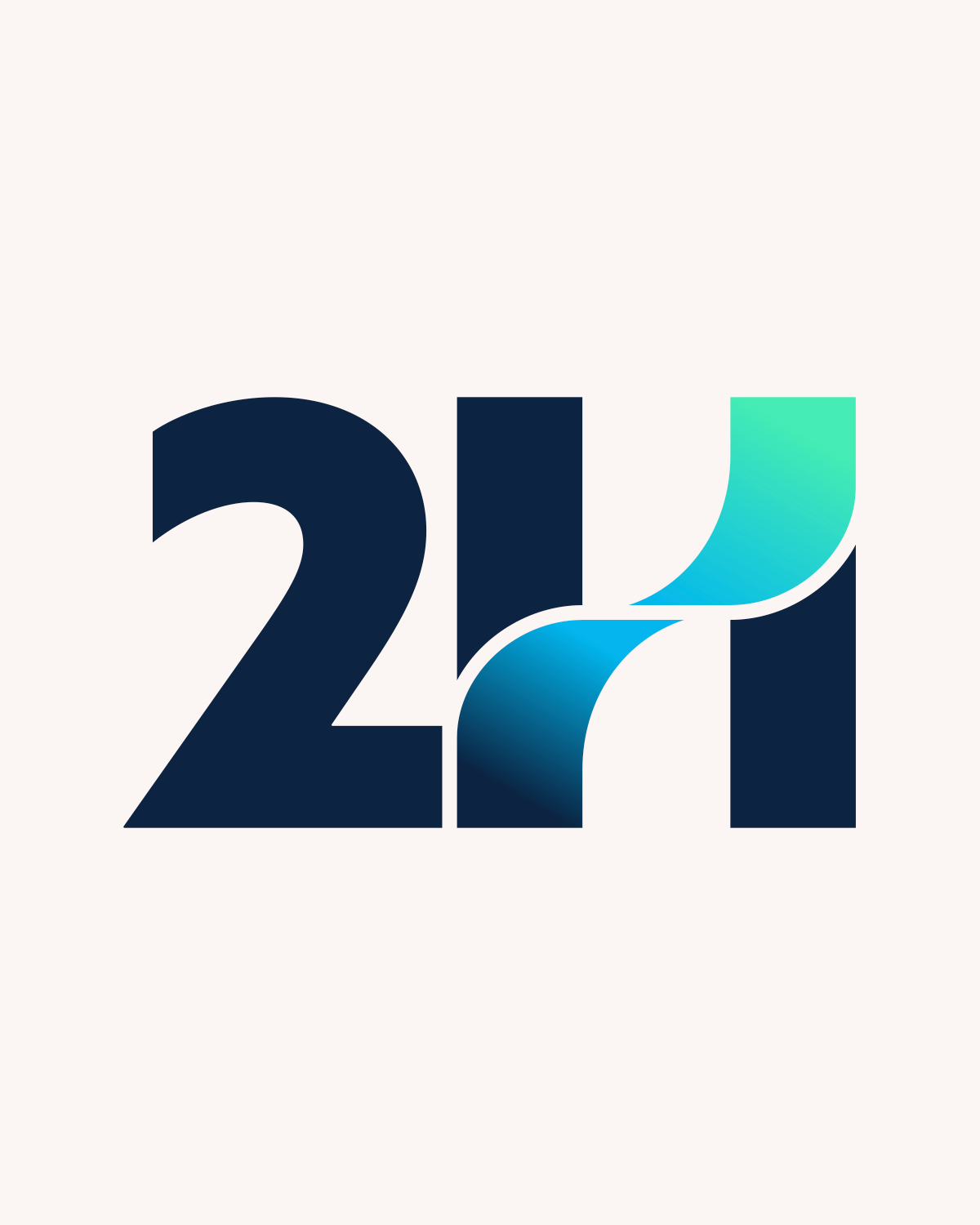 The 2H logo on a white background
