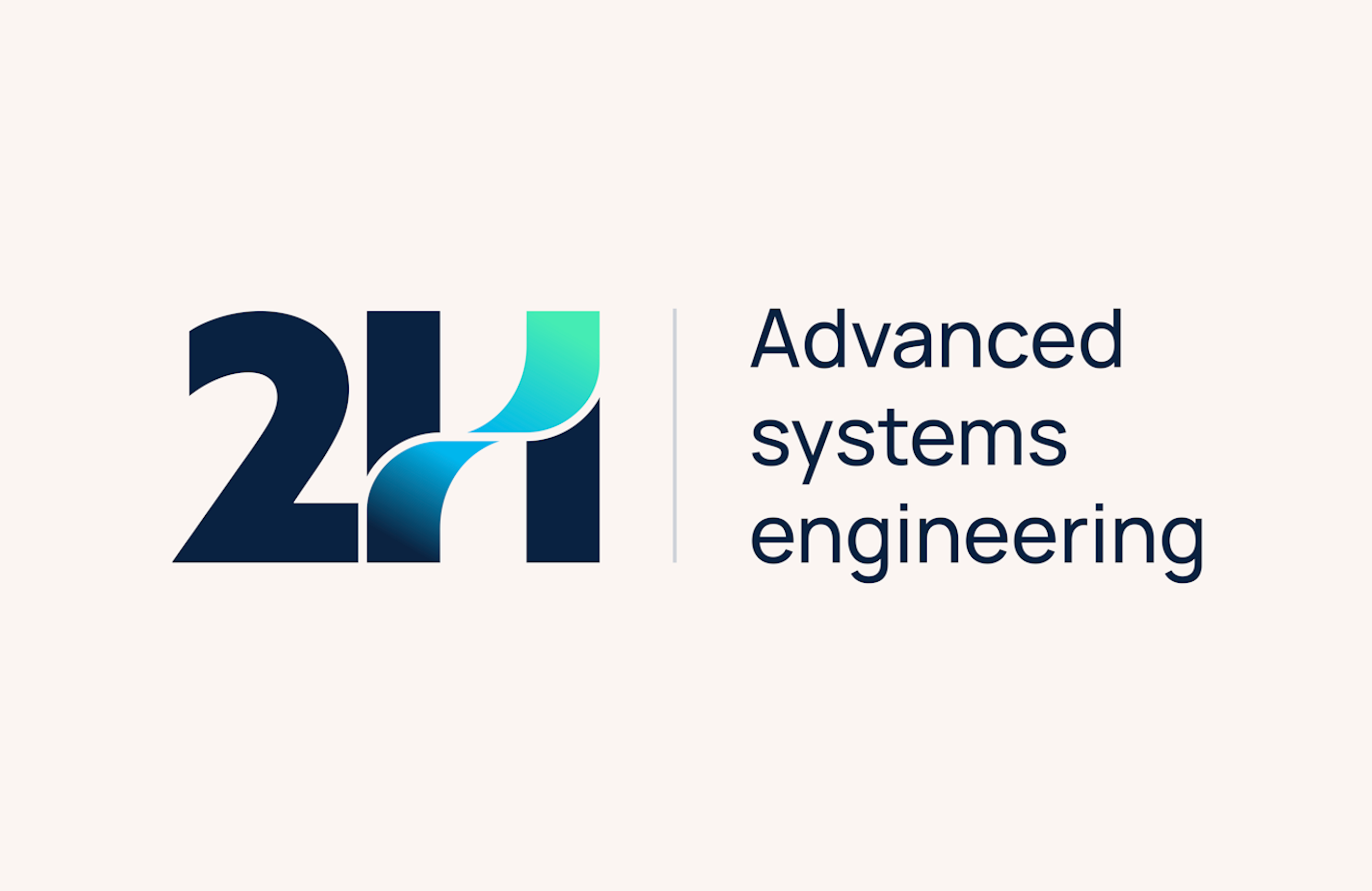 The 2H logo and tagline (Advanced systems engineering)