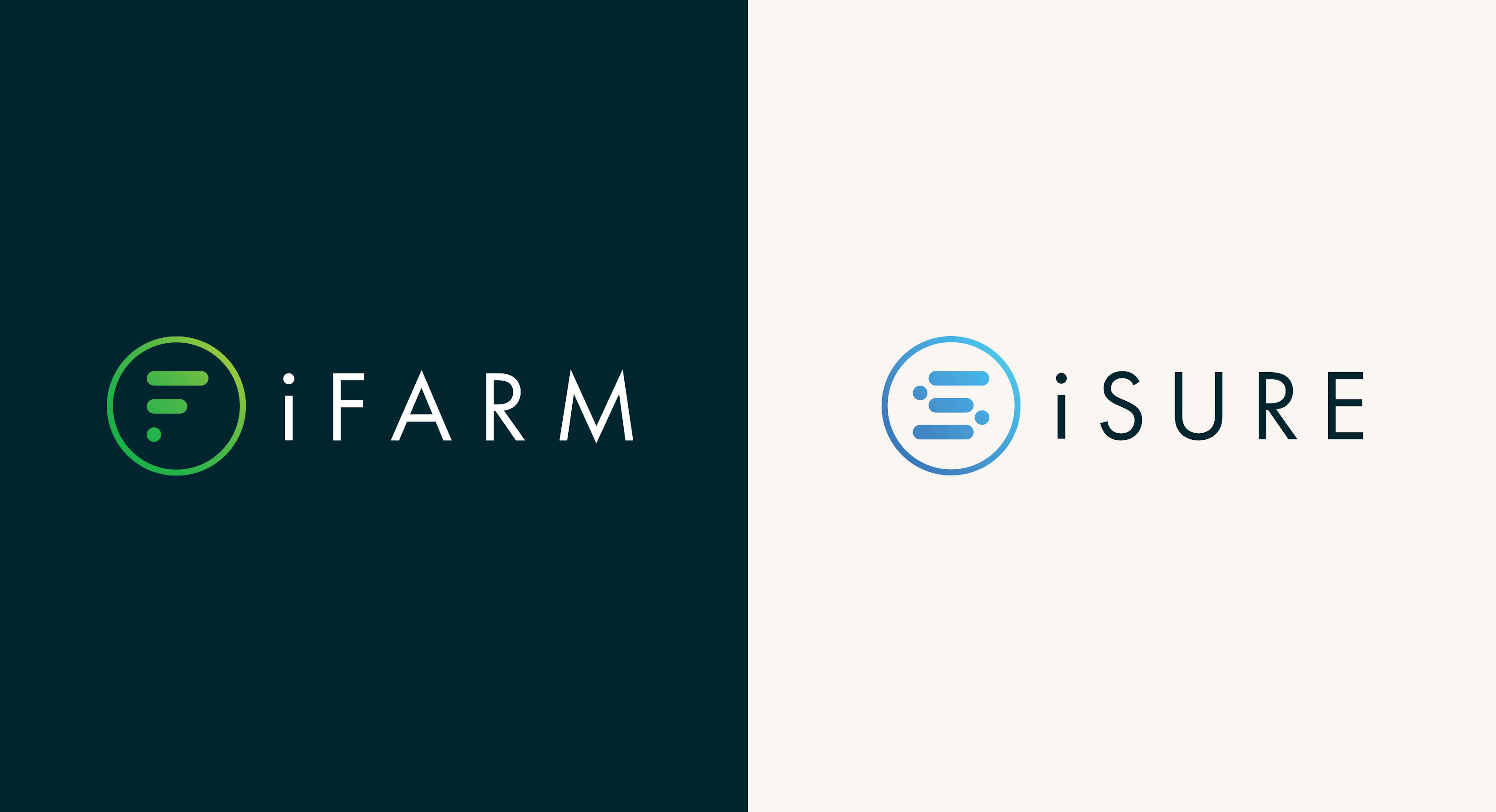 The iFarm and iSure logos