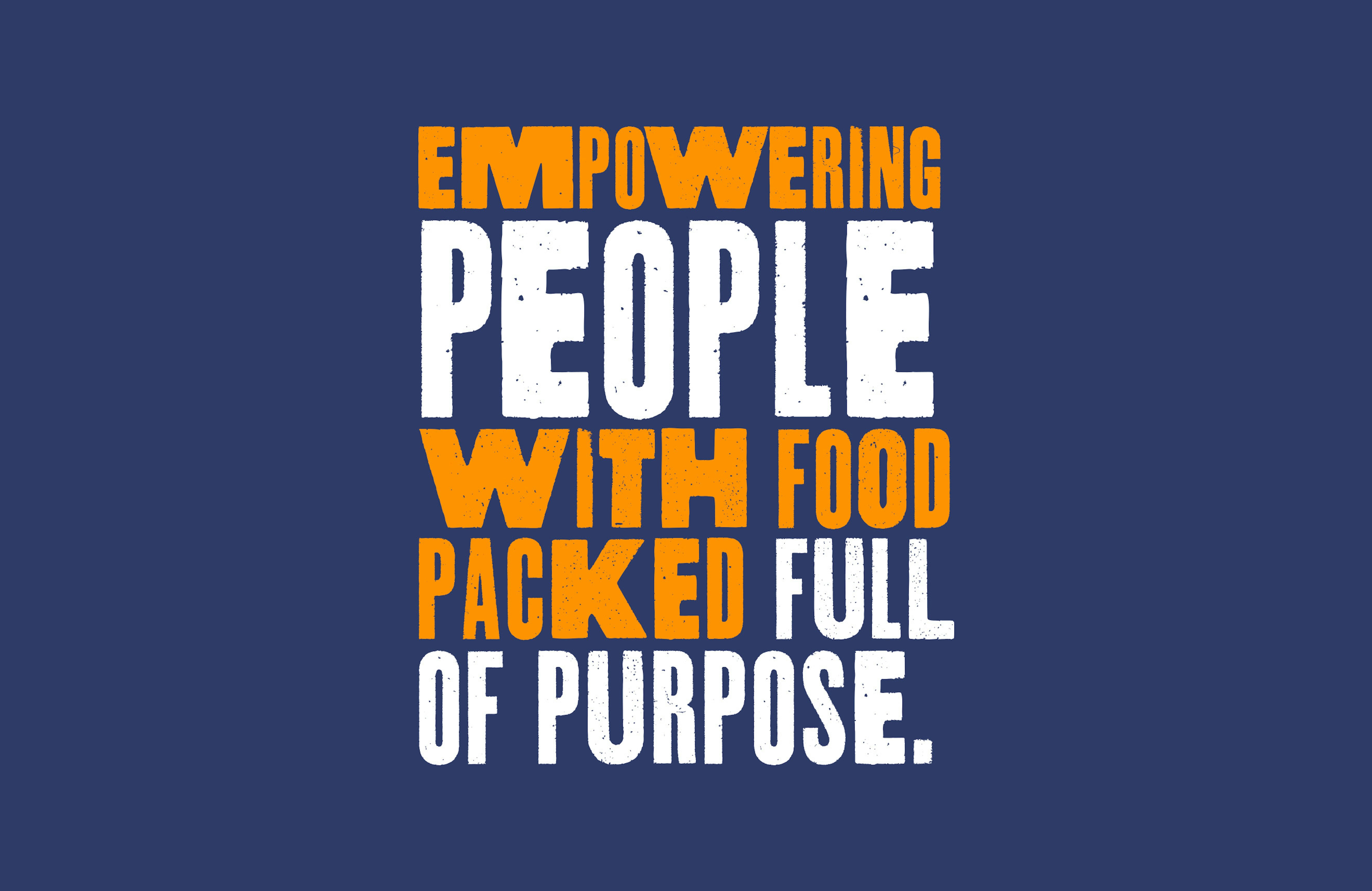 The Feed brand tagline: Empowering people with food packed full of purpose