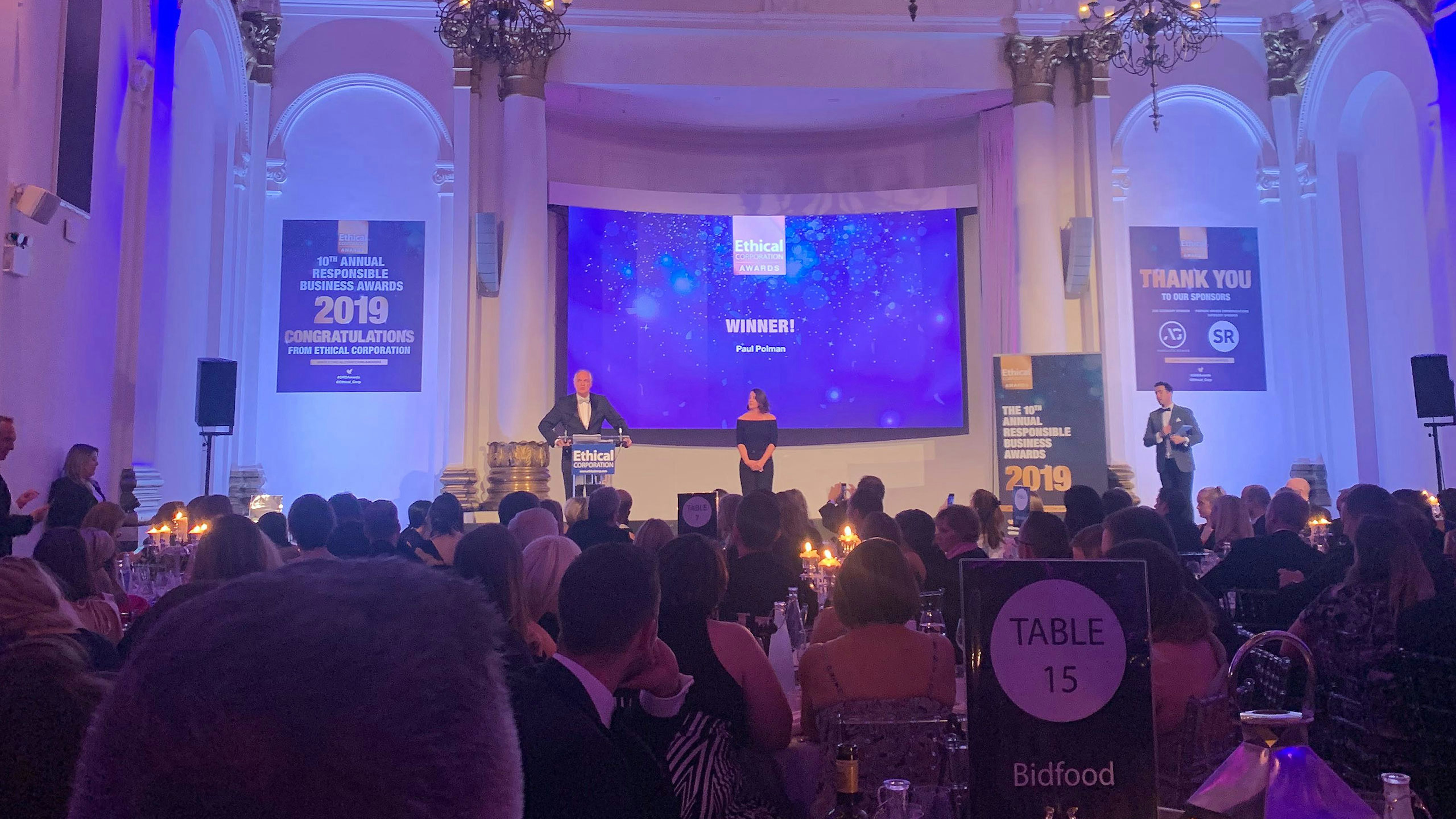 Paul Polman speaks at the Responsible Business Awards 2019