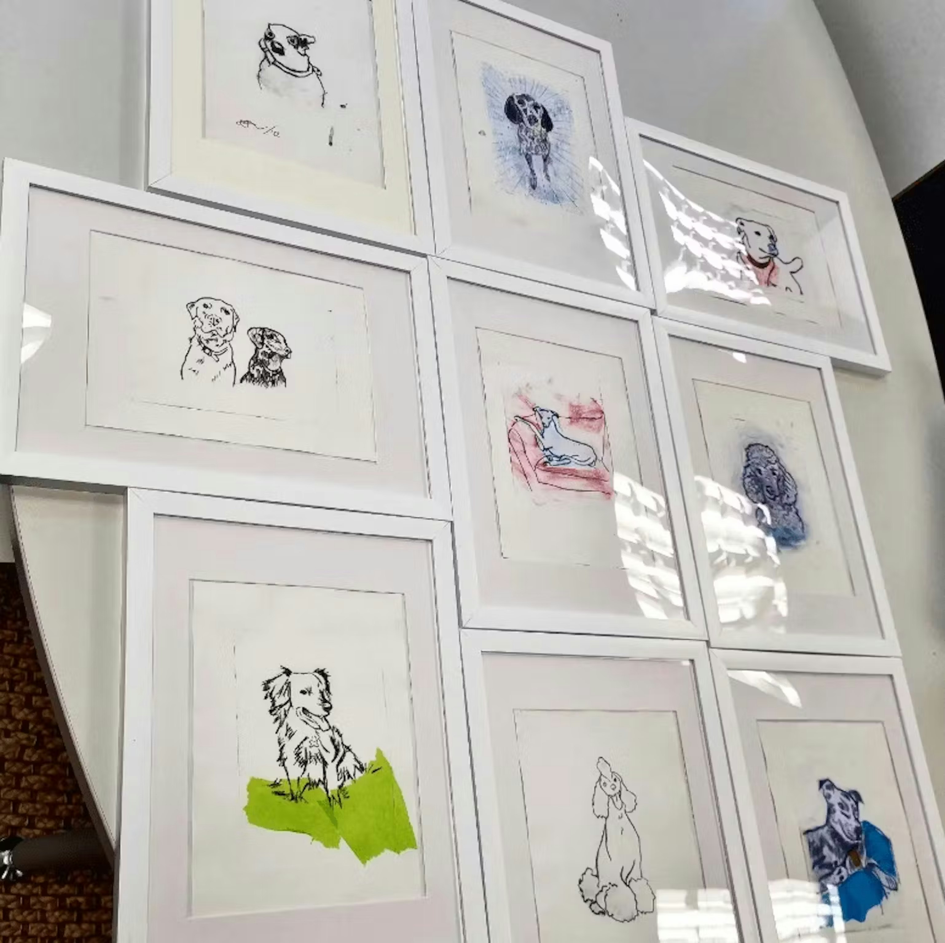 images of dog made into artwork