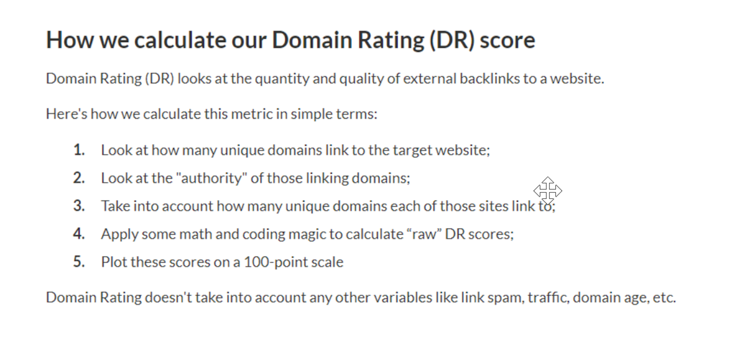 ahref domain rating score guidelines