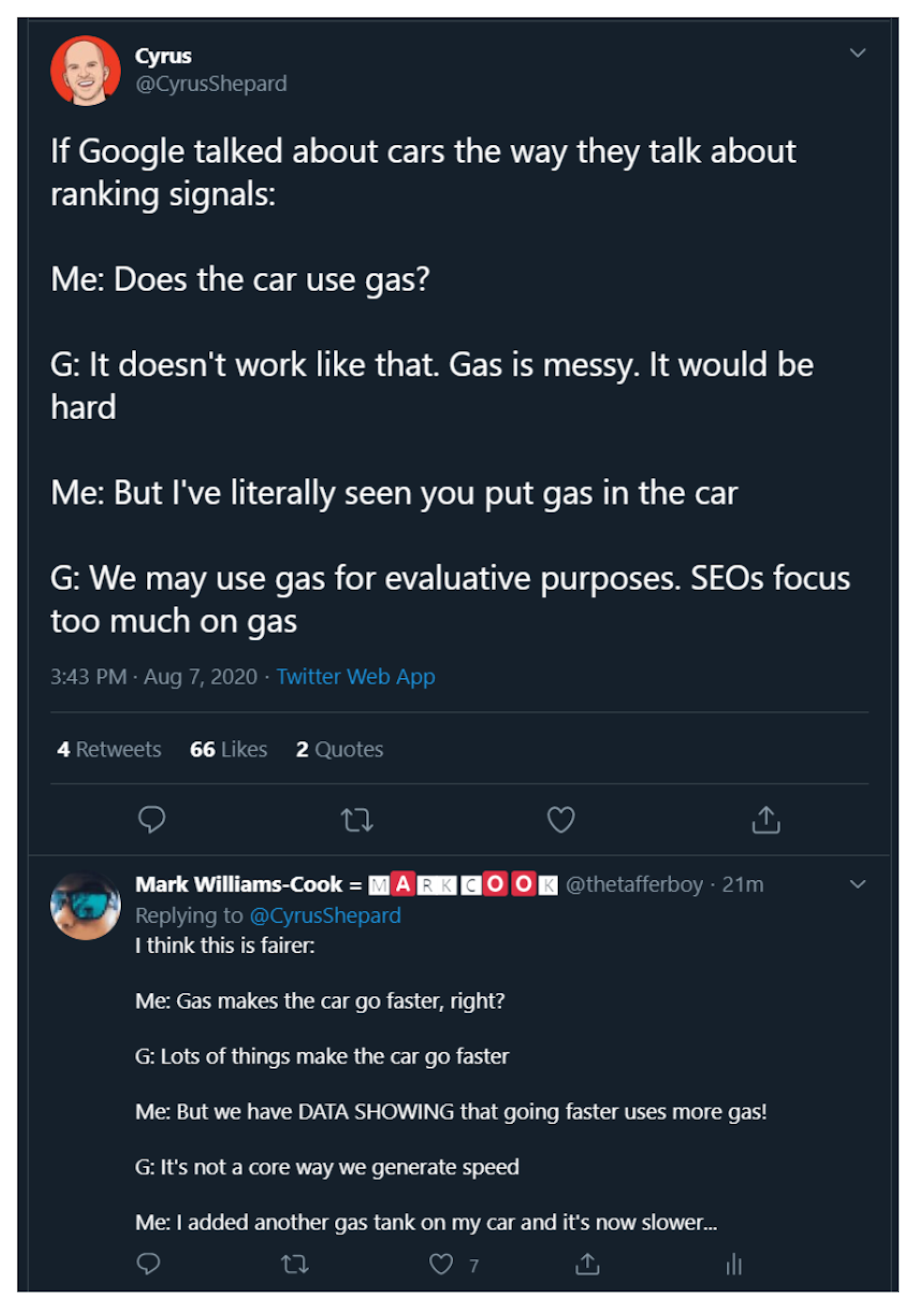 Cyrus Shepard tweet