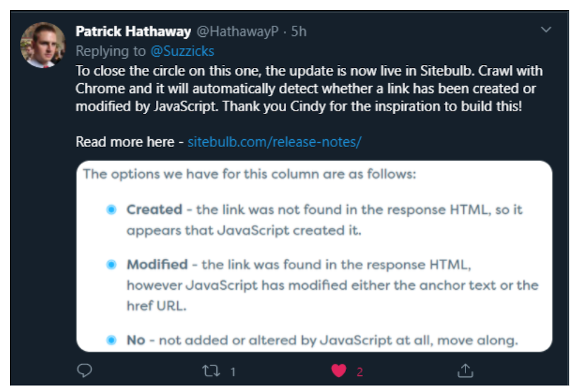 Patrick Hathaway tweet 2020
