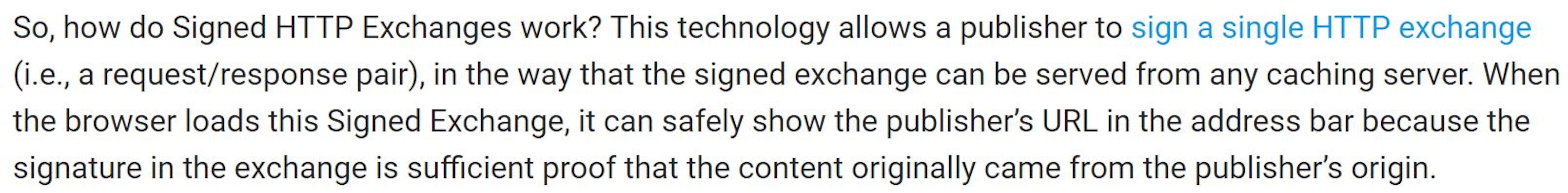 Signed HTTP exchanges