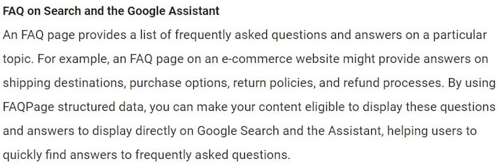 FAQ on Search and the Google Assistant