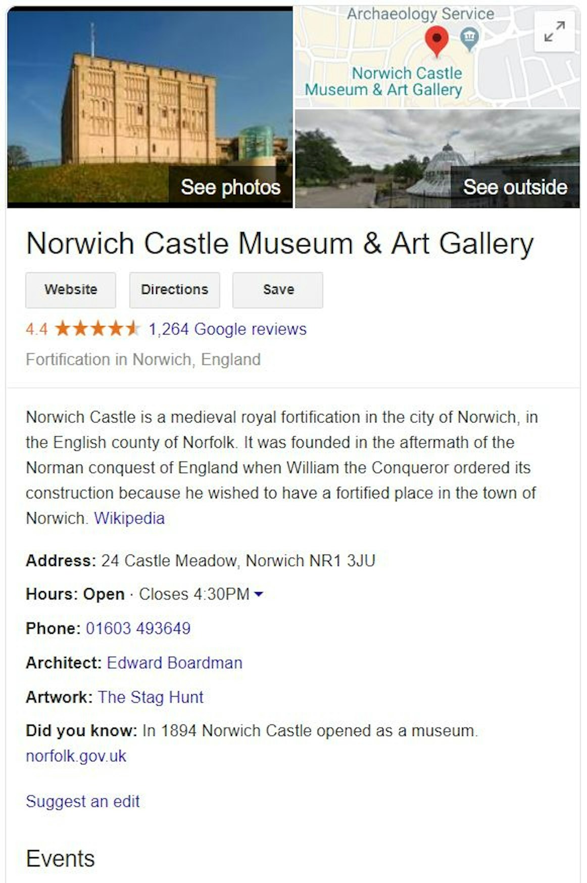 Norwich Castle Knowledge Panel