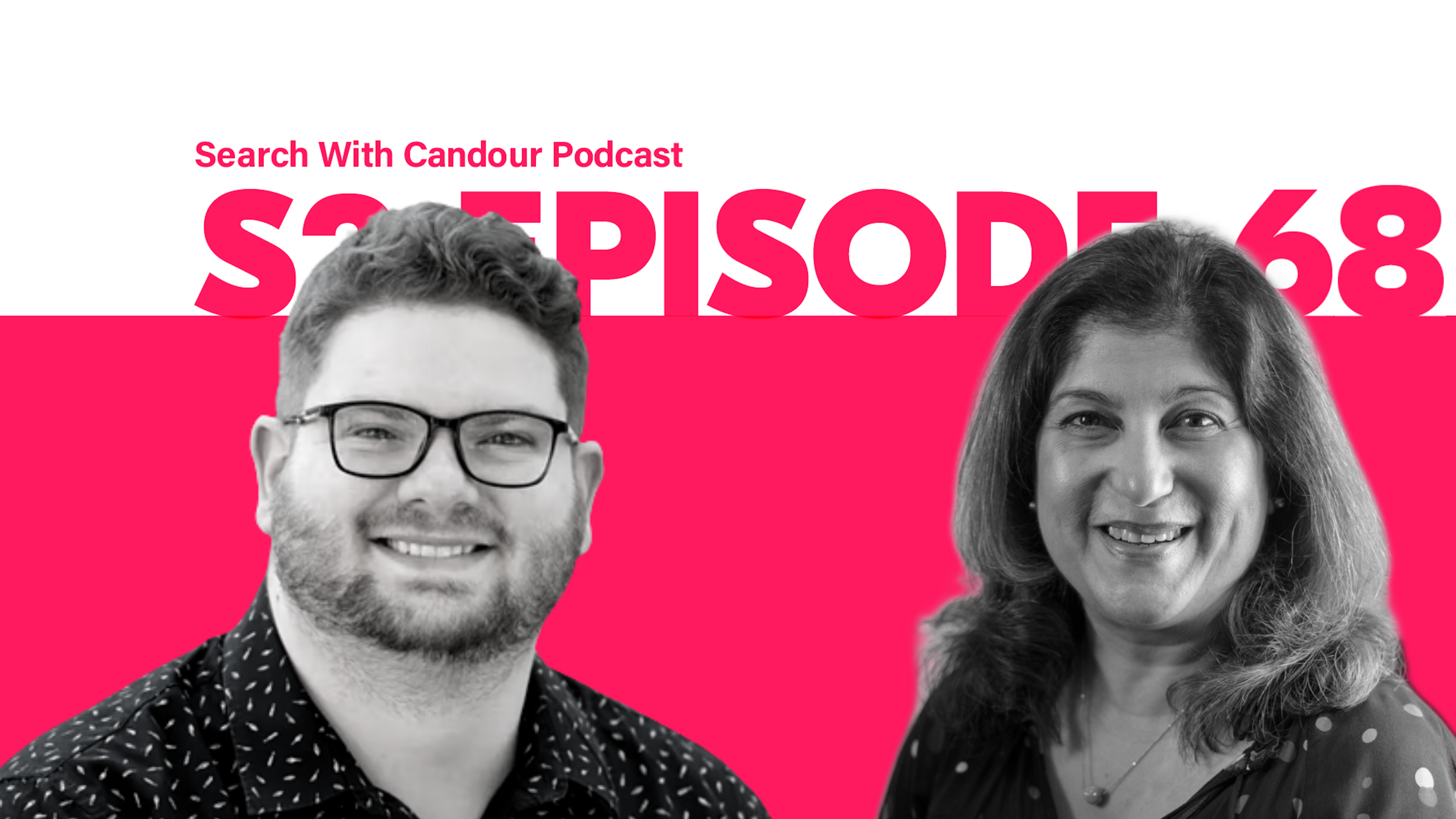 Podcast cover art featuring black and white portraits of Jack Chambers-Ward and Tazmin Suleman