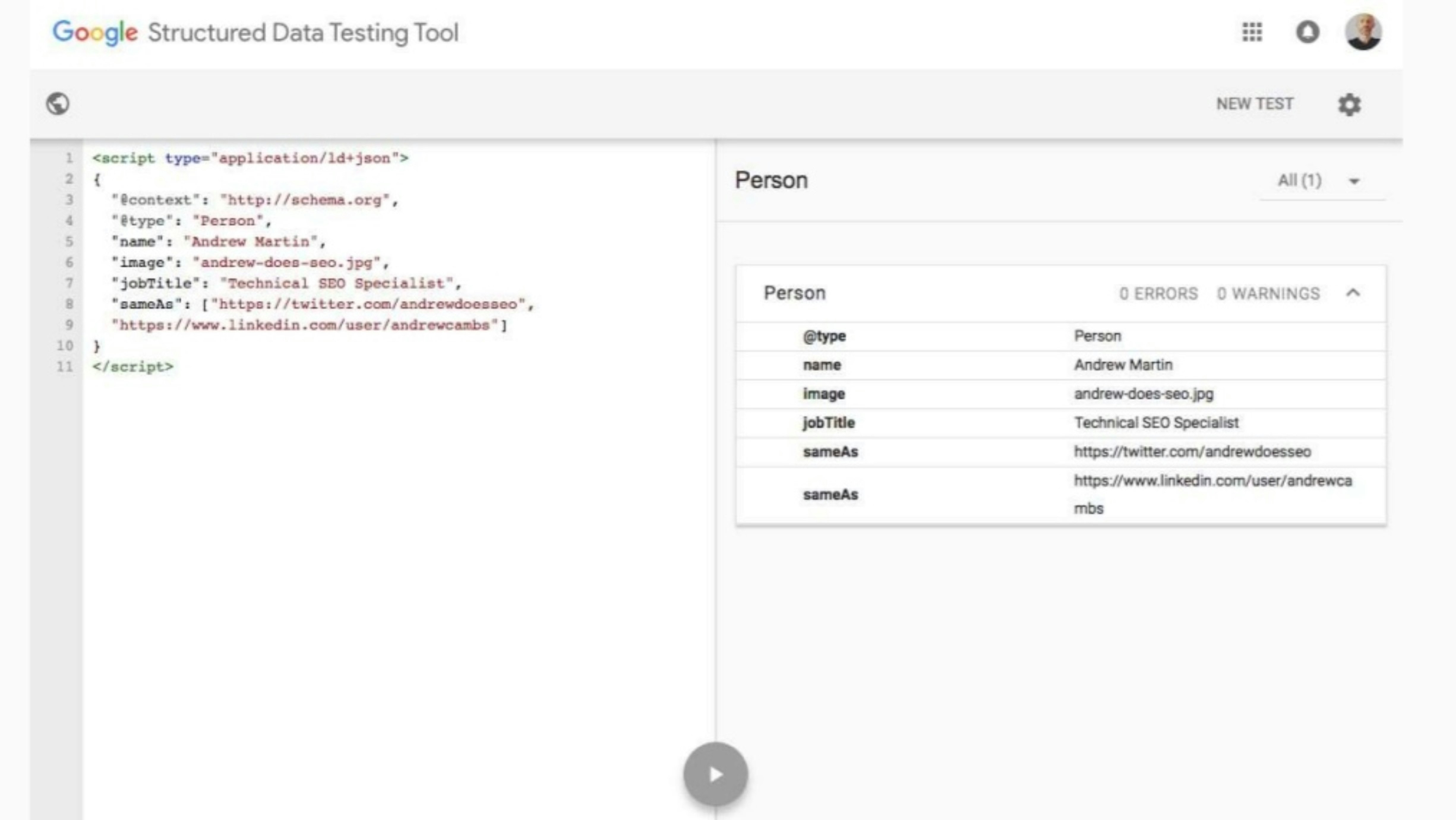 Testing schema validation