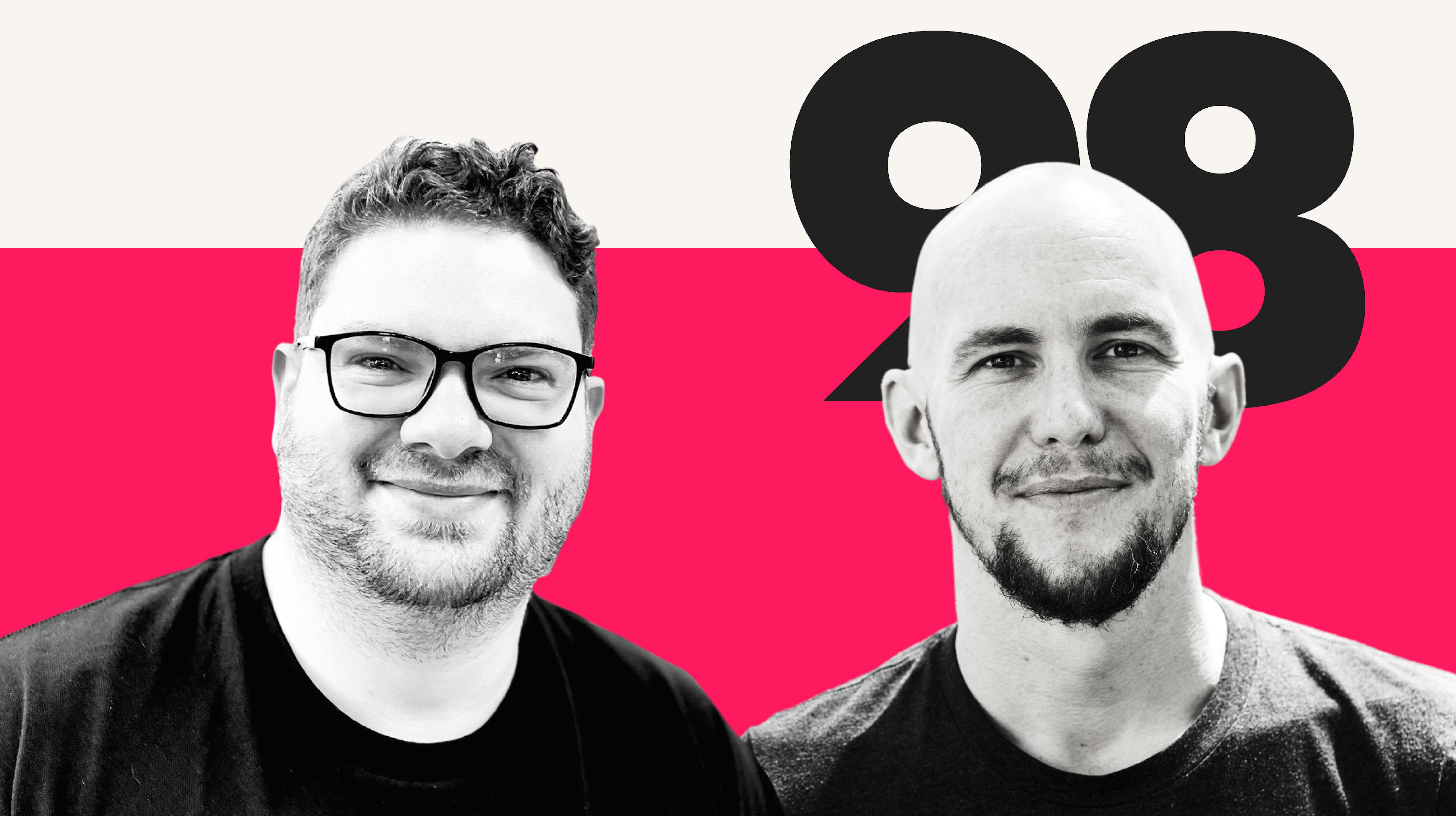 Podcast cover art featuring black and white portraits of Jack Chambers-Ward and Mark Williams-Cook