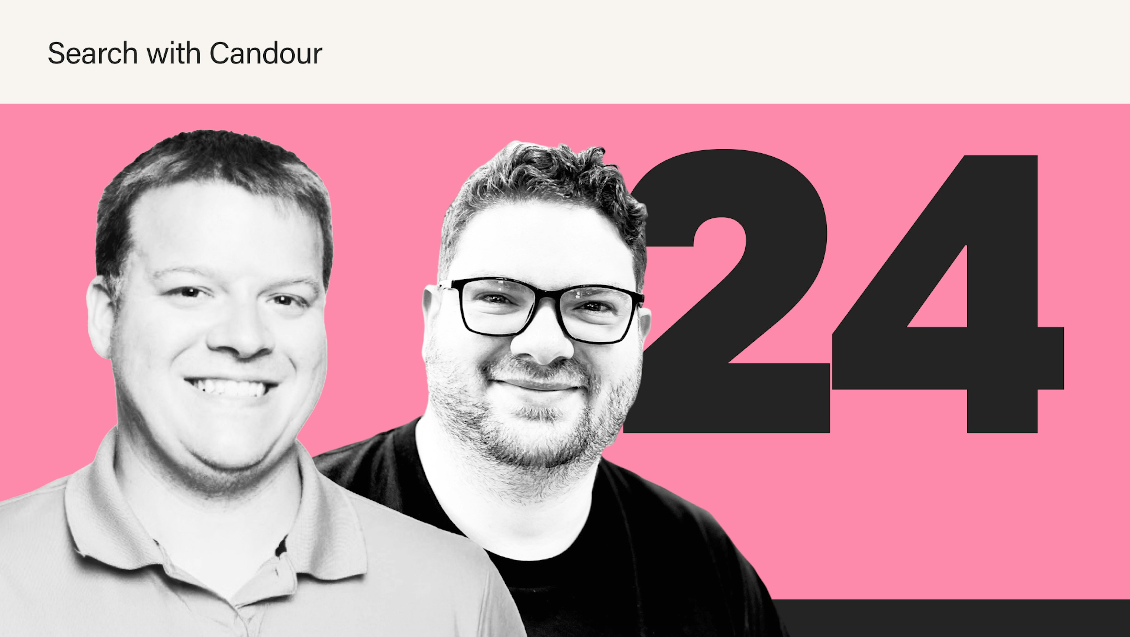 Podcast thumbnail image featuring black & white portraits of Nick LeRoy (the guest) and Jack Chambers-Ward (the host)