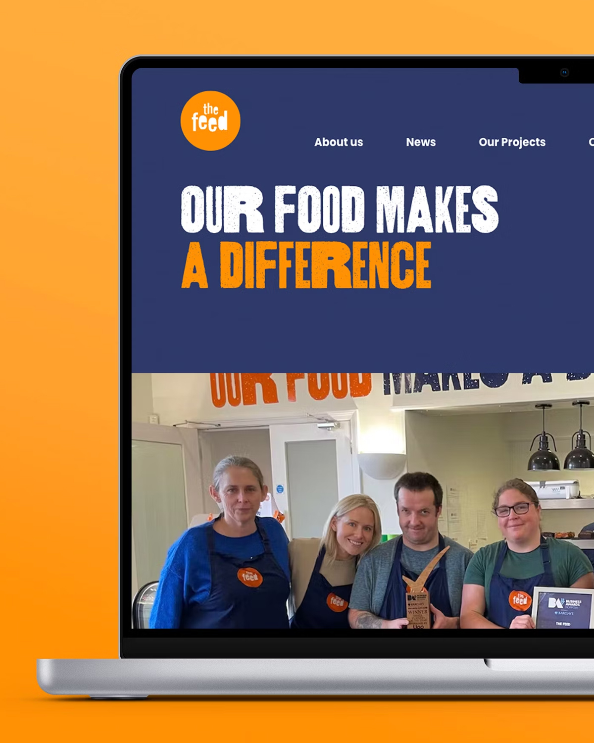 Website designed for the feed