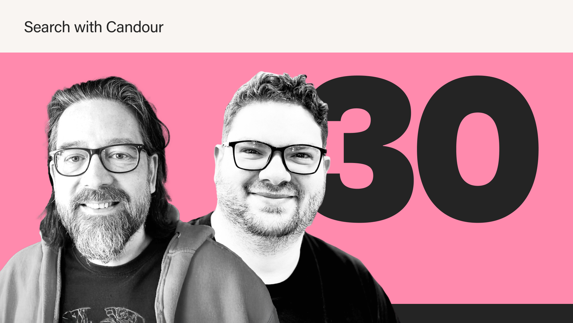 A podcast thumbnail image for season 4 episode 30 of Search with Candour